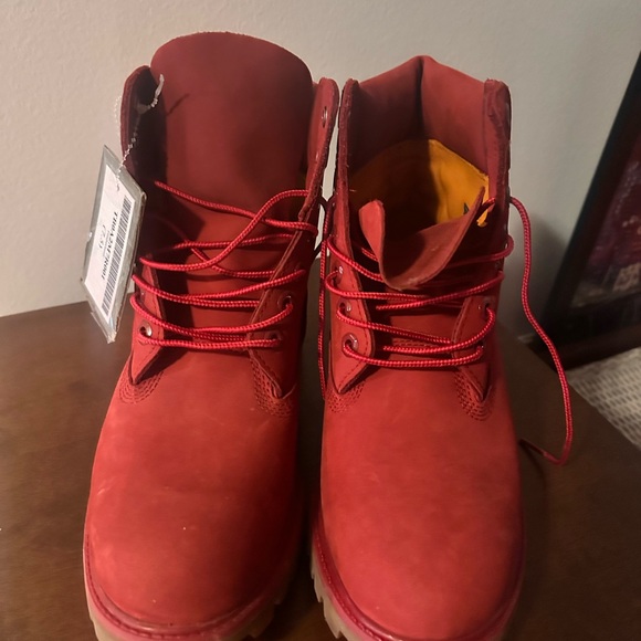 Timberland Red Leather Boots - Picture 2 of 8